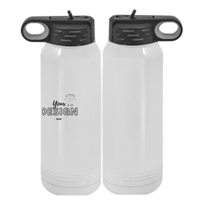 Your Design Here - Custom 30 oz. White Stainless Steel Vacuum Insulated Water Bottle Thumbnail