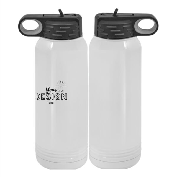 Your Design Here - Custom 30 oz. White Stainless Steel Vacuum Insulated Water Bottle Thumbnail