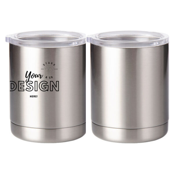 Your Design Here - 10 oz Silver Stainless Steel Short Tumbler Thumbnail