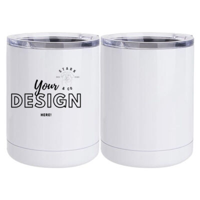 Your Design Here - 10 oz White Stainless Steel Short Tumbler Thumbnail