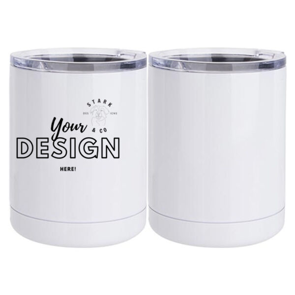 Your Design Here - 10 oz White Stainless Steel Short Tumbler Thumbnail