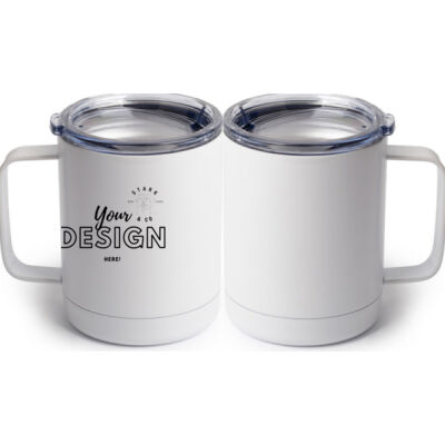 Your Design Here - 10 oz White Stainless Steel Coffee Mug Thumbnail