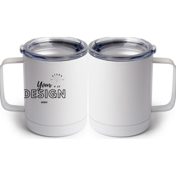 Your Design Here - 10 oz White Stainless Steel Coffee Mug Thumbnail